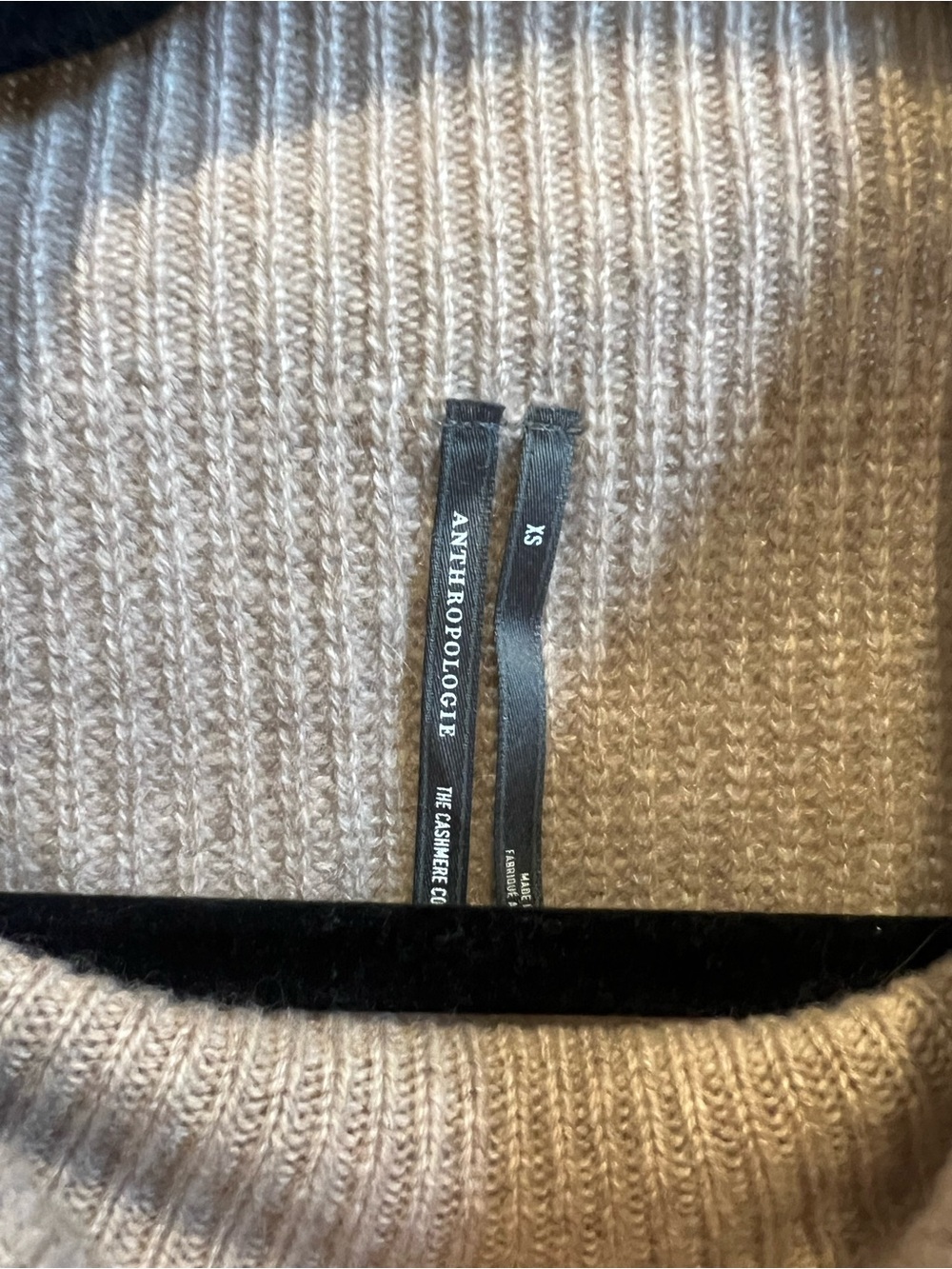 Anthropologie Beige 100% Cashmere Enza Poncho Vest. NWOT. - Picture 5 of 5